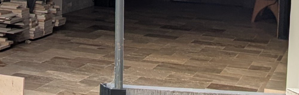 Travertine, as laid
